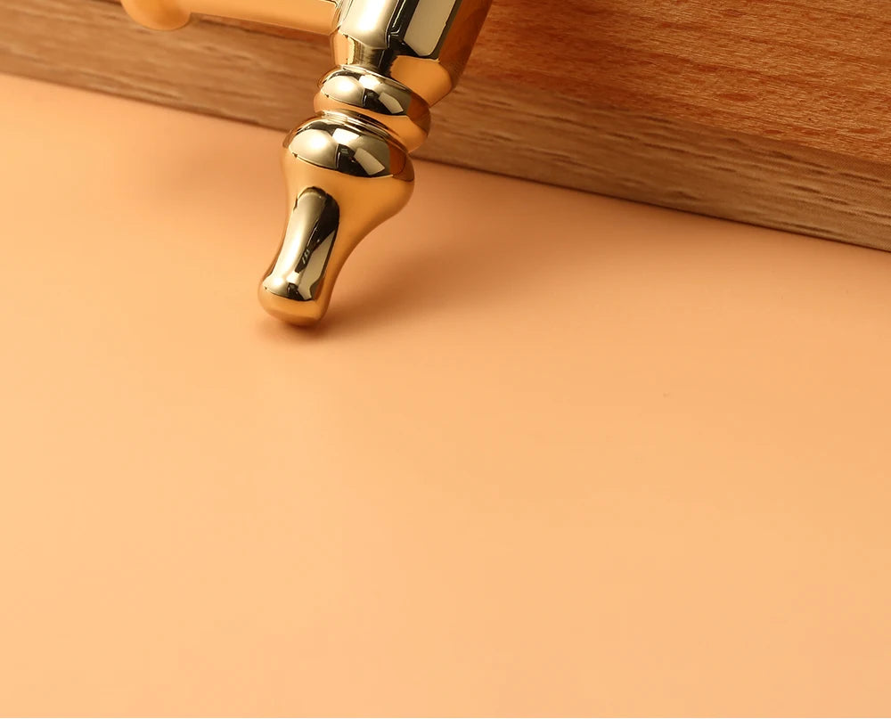 French luxury wardrobe cabinet door handle drawer cabinet Italian single hole creative design Golden European style handle