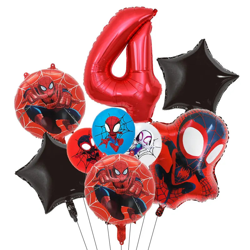 Spidey And His Amazing Friends Birthday Decoration Tableware Supplies Party Paper Cups Plates Tablecloth Banner Balloons For Kid