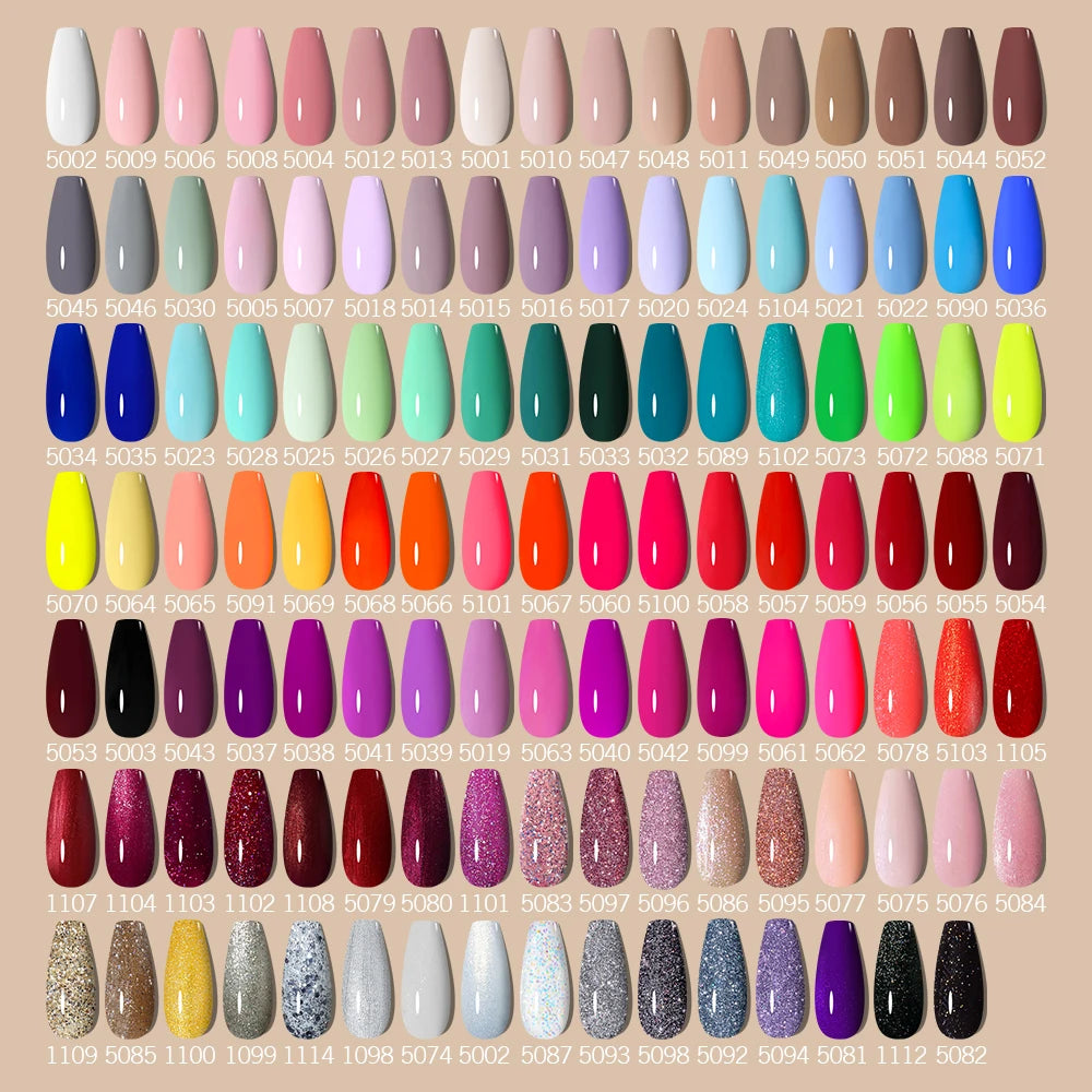 RG HEMA TPO FREE Neon Glitter Gel Nail Polish 15ml Nail Art Manicure Semi Permanent Gel Hybrid Varnishes Top Base Coat UV Nail