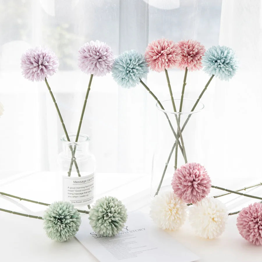 1/2Pcs Silk Artificial Flowers Hydrangea Chrysanthemum Home Decor Outdoor Garden Wall Wedding Bridal Bouquets Festival DIY Gifts