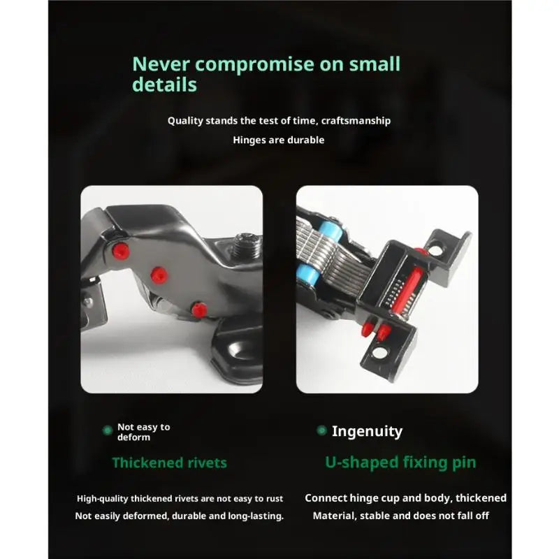 Universal Heavy-Duty Aluminum Frame Glass Door Hinge for Bathroom Kitchen Display & Storage Cabinets - Hidden Installation