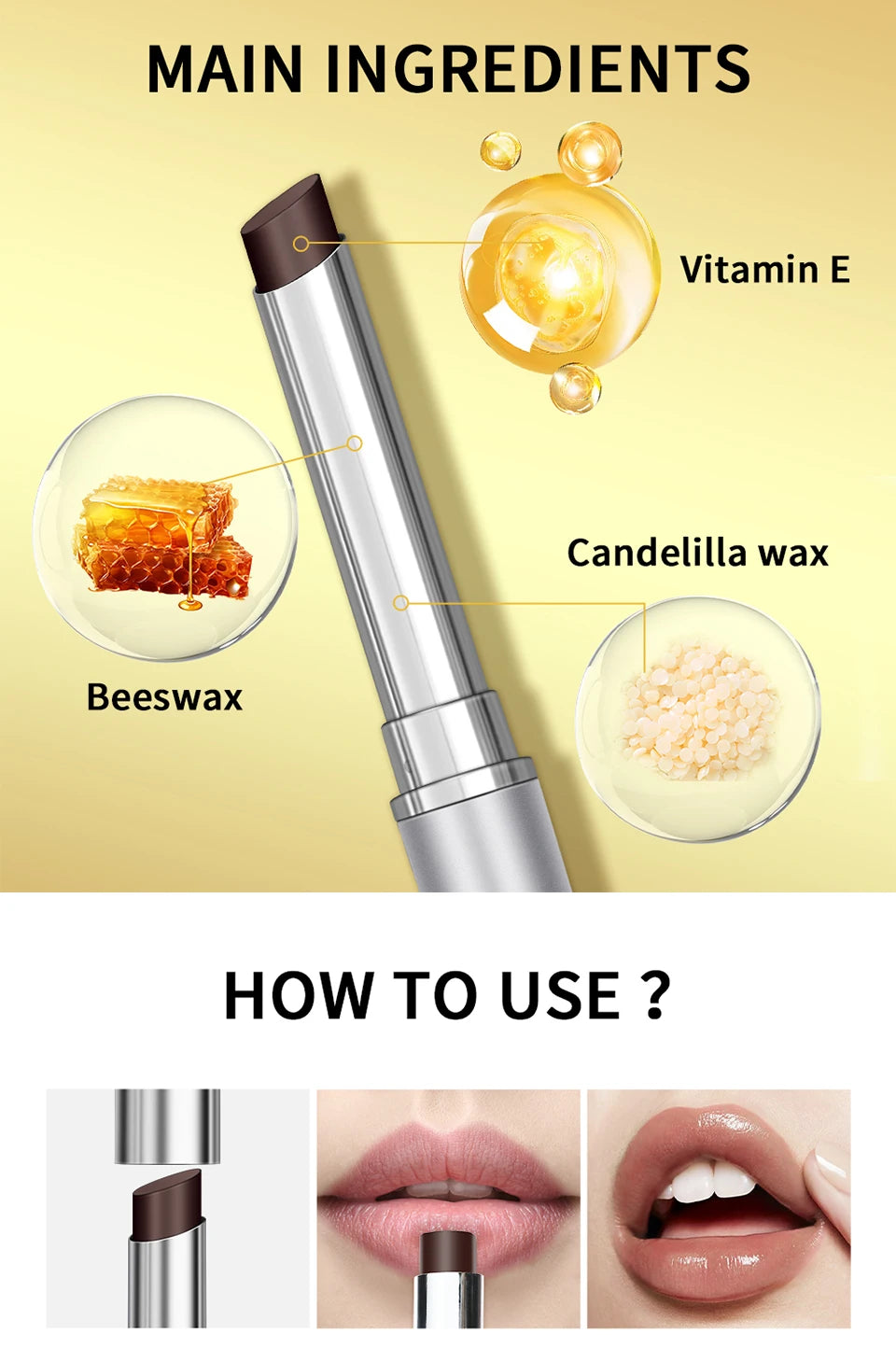 Long Lasting Moisturizing Black Honey Lipstick Natural Lip Plumper Makeup Lip Plumping Gloss Cosmetics Exfoliating for Lip