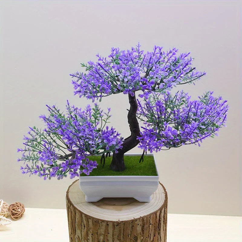 1pc Artificial Plants Bonsai Small Tree Simulation Pot Plants Fake Flowers Table Potted Ornaments Hotel Garden Home Decor Planta