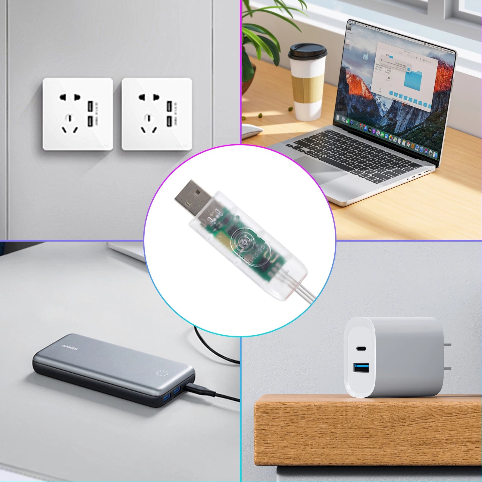 360 Glow Round RGB Neon LED Woven Strip Light 24key Bluetooth APP Remote Control 5V USB WS2812B Music Sync Waterproof Rope Decor