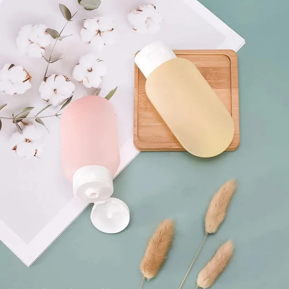 4Pcs/Set Refillable Bottle 60ml Soft Lotion Container Squeeze Tube Empty Bottle Portable Travel Shampoo Bottle