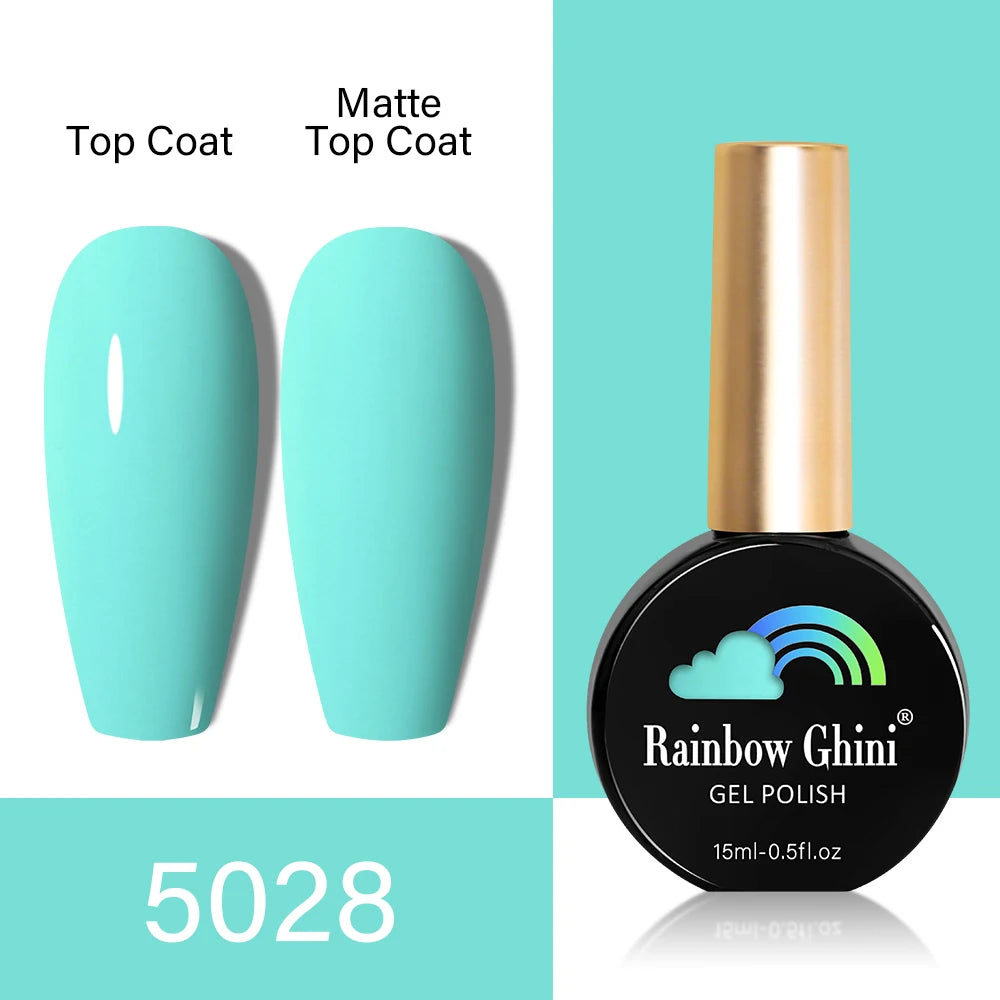 RG HEMA TPO FREE Neon Glitter Gel Nail Polish 15ml Nail Art Manicure Semi Permanent Gel Hybrid Varnishes Top Base Coat UV Nail