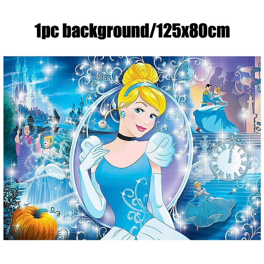 Disney Cinderella Princess Birthday Party Decoration Girls Cinderella Birthday Party Favors Plates Cup Napkins Tablecloth Supply