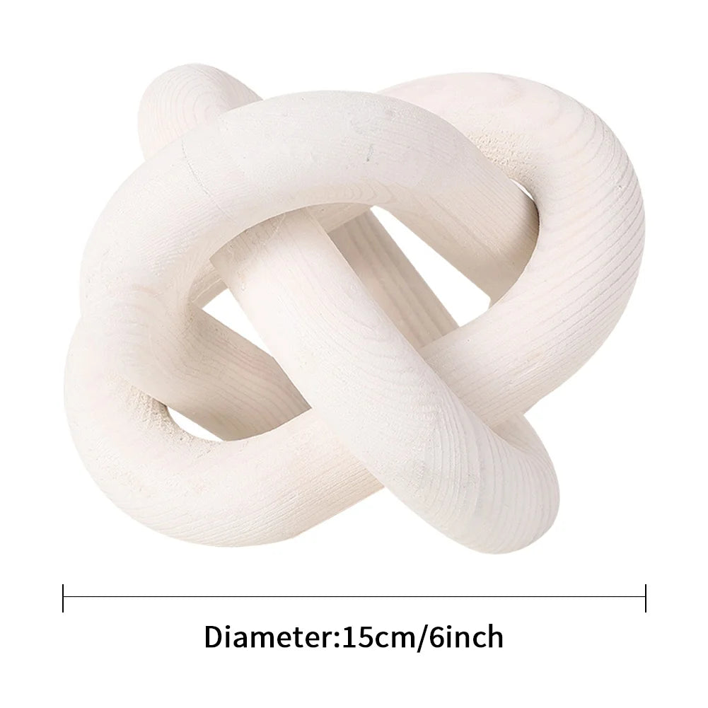 Bohemian Wood Chain Decoration for Living Room Farmhouse Coffee Table Decor Wood Knot Boho Natural Chain Desk Home Ornaments