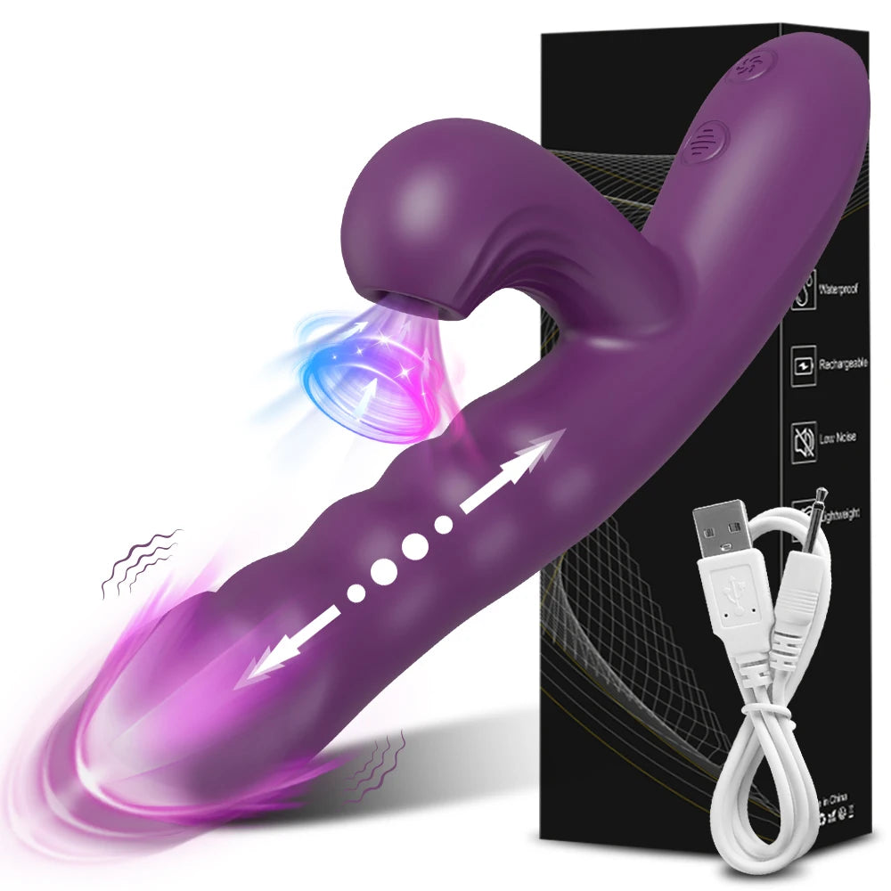 Powerful Thrusting Sucking Vibrator Female Sucker Clitoris Stimulator G Spot Dildo Massager Adult Goods Sex Toys Shop for Women