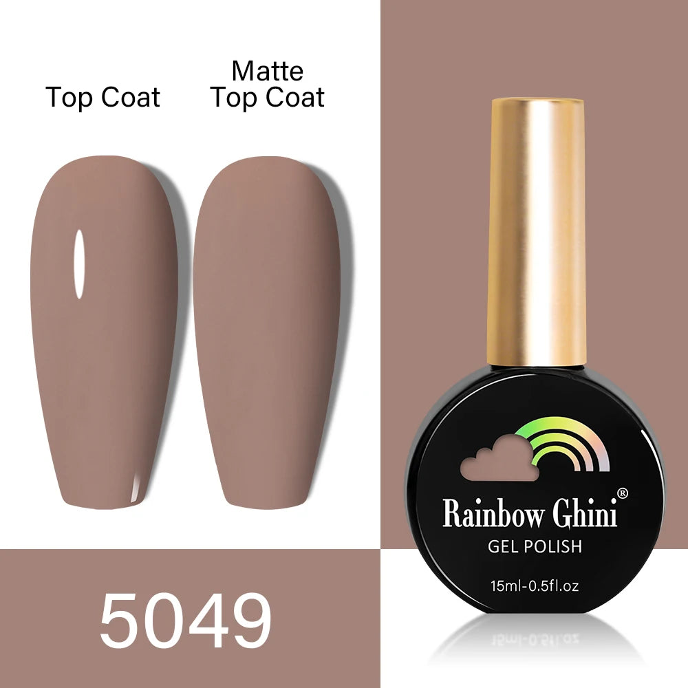 RG HEMA TPO FREE Neon Glitter Gel Nail Polish 15ml Nail Art Manicure Semi Permanent Gel Hybrid Varnishes Top Base Coat UV Nail