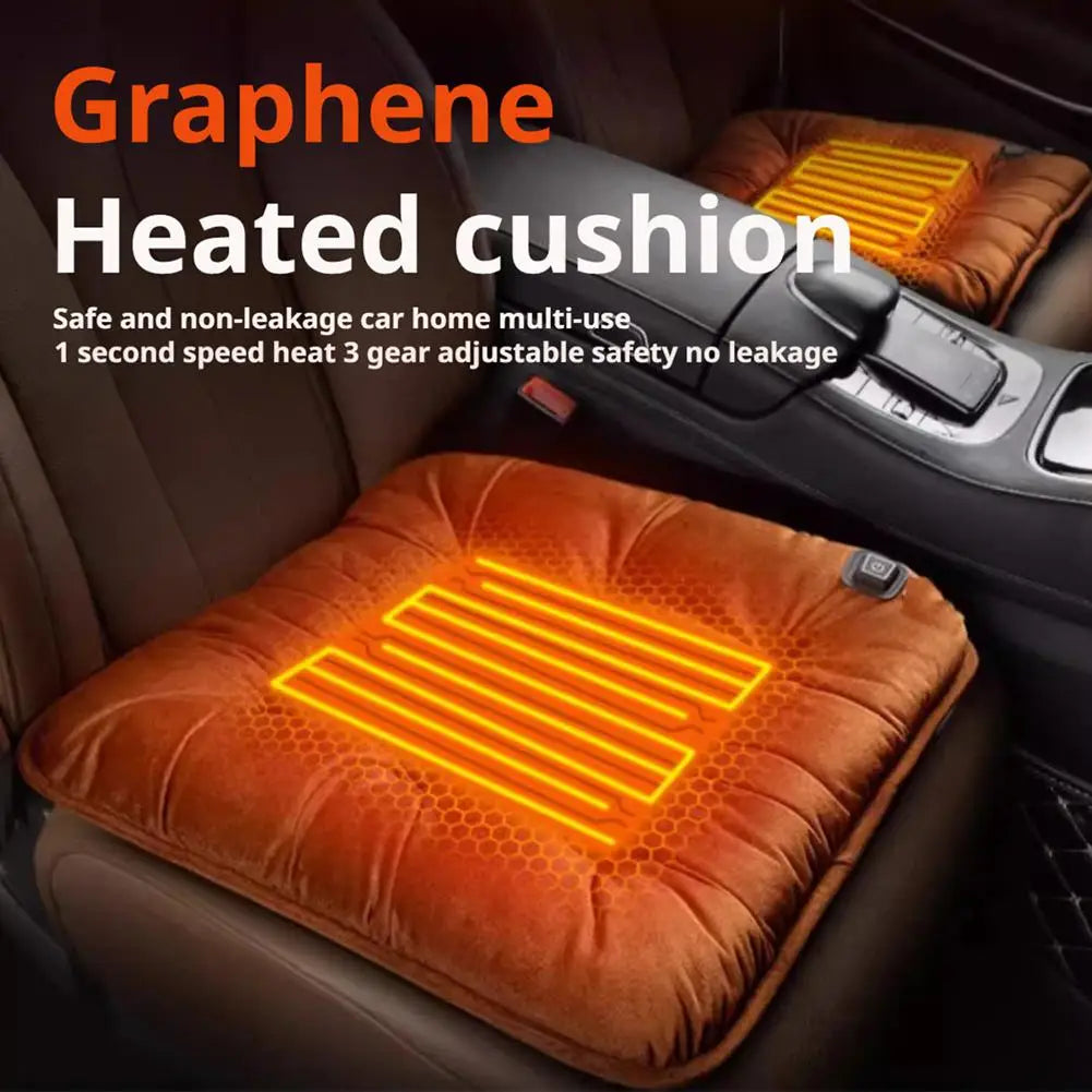 Car Heated Seat Cushion Car & Home Use Heated Seat Cushion USB Electric Heating Car Seat Cushion Multi-Scene Heating Pad New