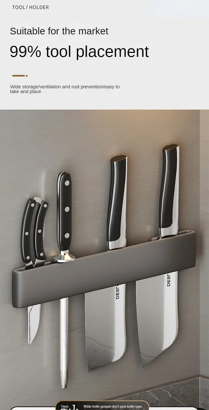 Wall-mounted Knife Organizer Kitchen Multifunctional Shelf Household Kitchen Knife Knife Storage Kitchen Storage Accessories