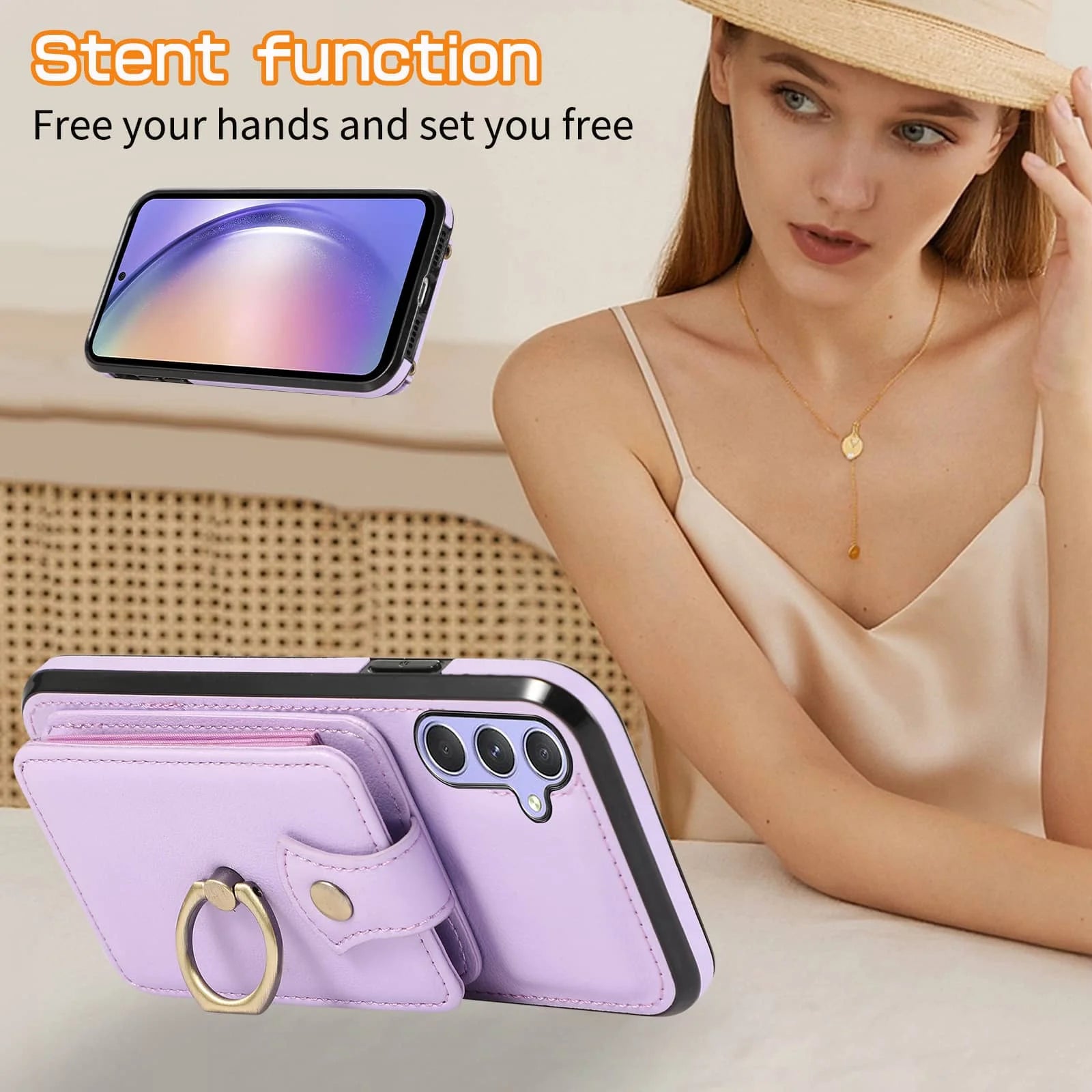 For Samsung Galaxy A16/A55/A15/A35/A25/A54/A34/A24/A14/A22/A53/A21S/A13/A12/A33/A32/A51/A71/A72/A52 Case Wallet with Card Holder