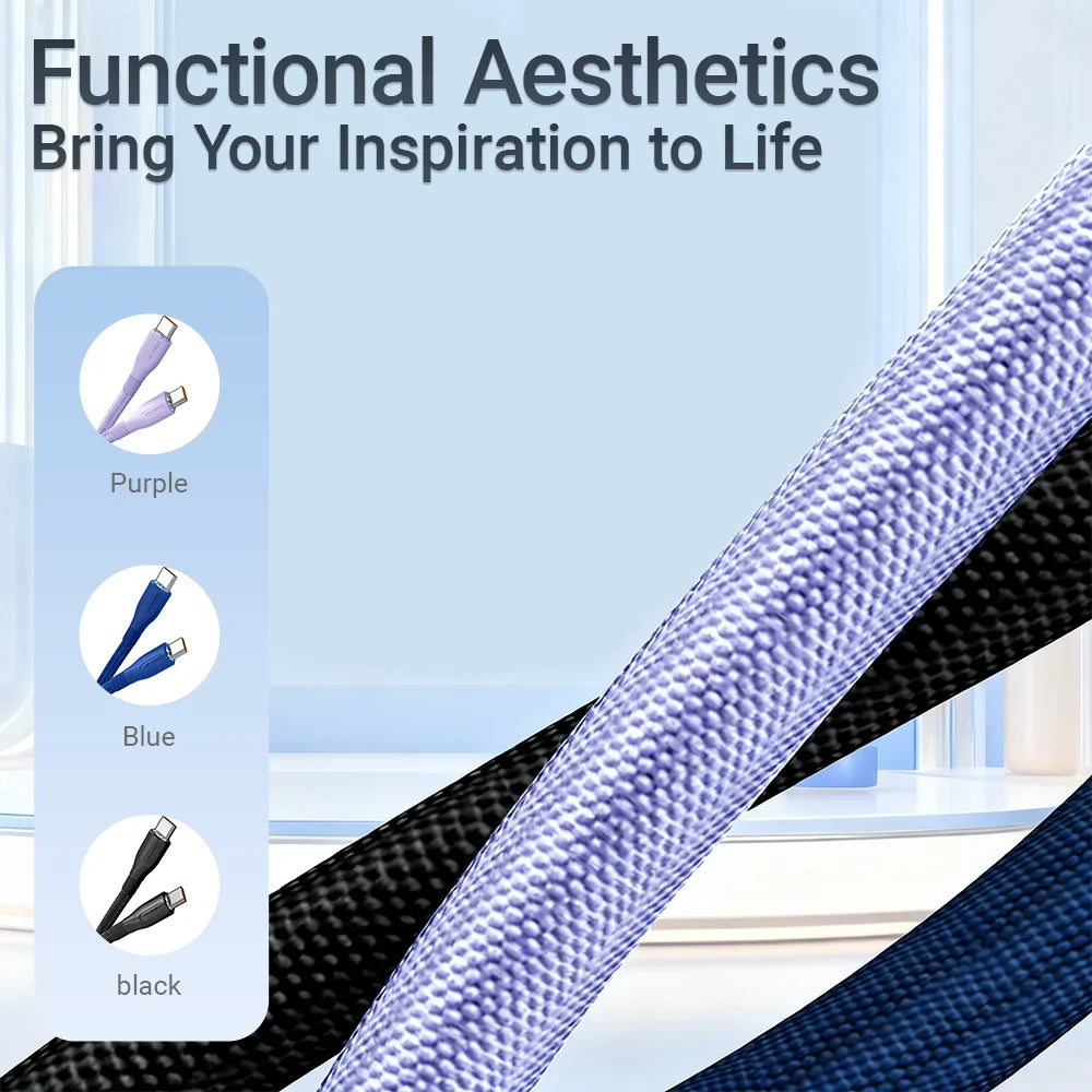 66W 3A Type C Cable Super Fast Charger Cord Quick Charge USB C Cables Phone Charger For Xiaomi Huawei Oneplus POCO OPPO