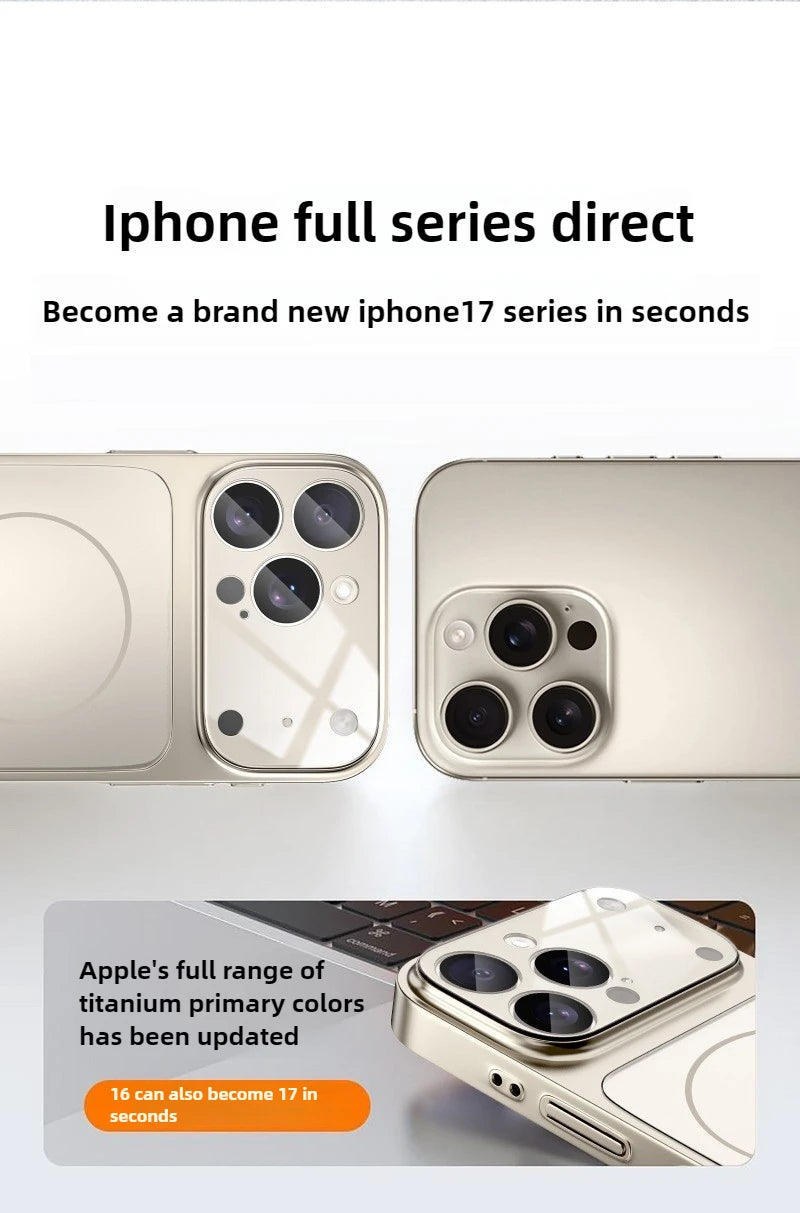 Original Glass Nano Matte For Magsafe Wireless Charging Armor Phone Case For iPhone 17 16 15 14 13 Pro Max 17 Air Magnetic Cover