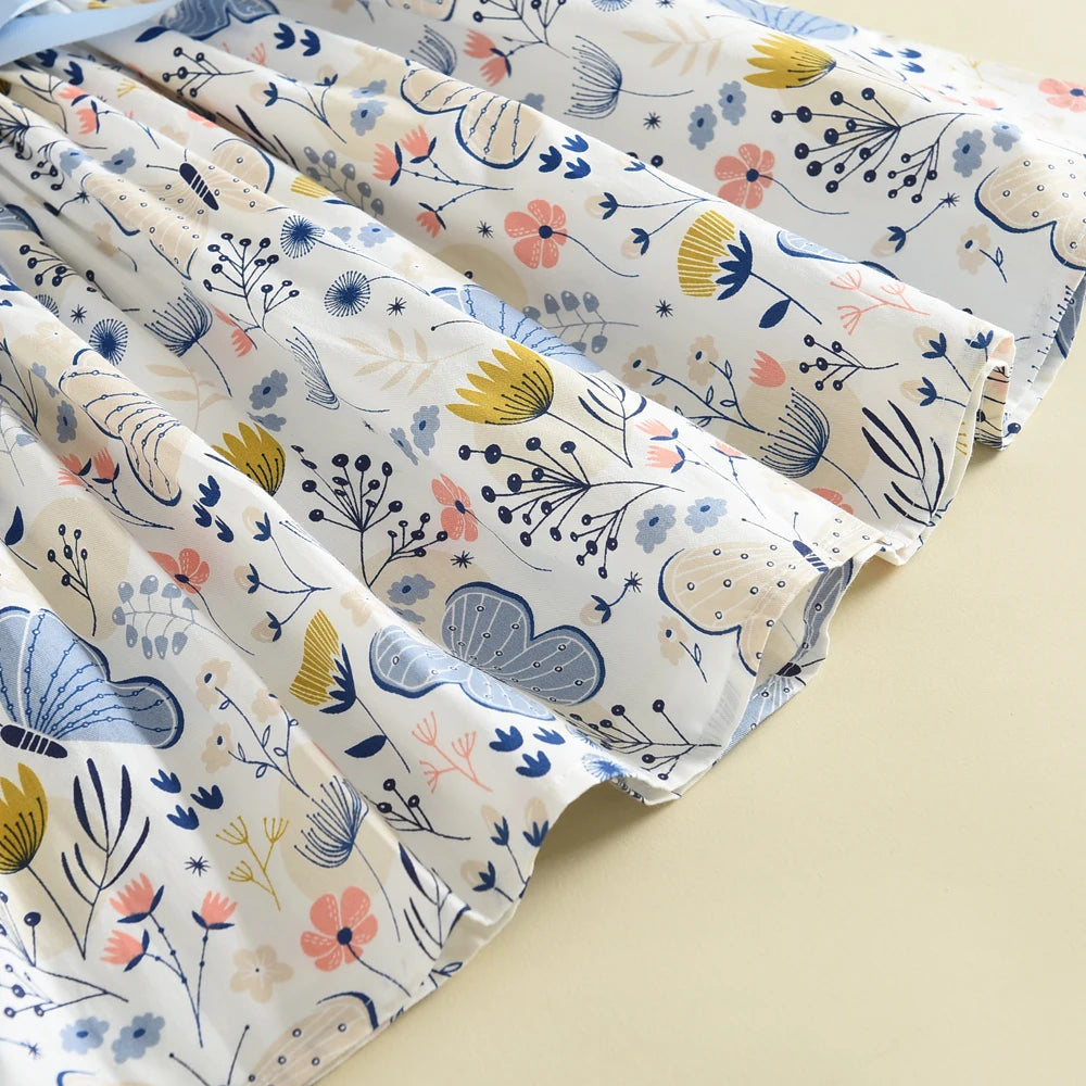 Summer New 3-7 Years Girls Vacation Casual Clothes Sleeveless Sweet Cute Print A-Line Dress 1 Pc Children Fashion Wear