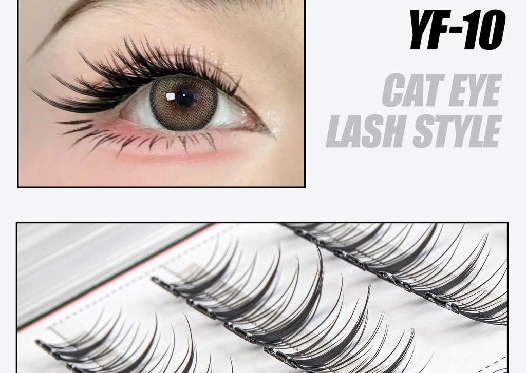 Vipuda Self Adhesive Cluster Lashes Press on No Glue Needed Segmented Eyelashes Reusable DIY Individual Eyelash Extension