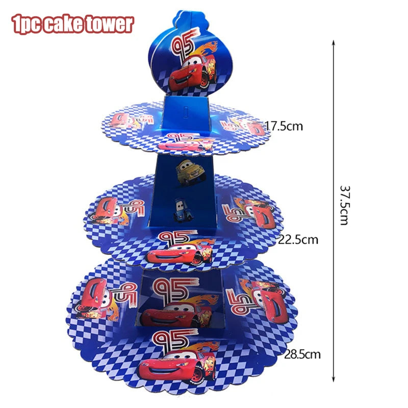 Disney Cars Birthday Decoration Cartoon Lightning Mcqueen Party Paper Plates Napkins Cups Balloon Event Supplies Baby Shower Kid