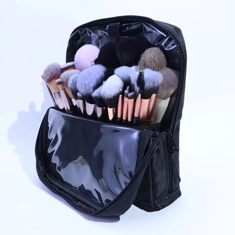 Stand-up Makeup Brushes Organizer Bag Large Capacity Makeup Brushes Case Cosmetic Bag Artist Storage Bag Can Hold 100 Brushes