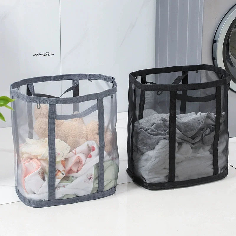 Collapsible Laundry Hamper with Reinforced Handle for Bathroom Clothes Basket Dirty Laundry Basket Home Organization Supplies