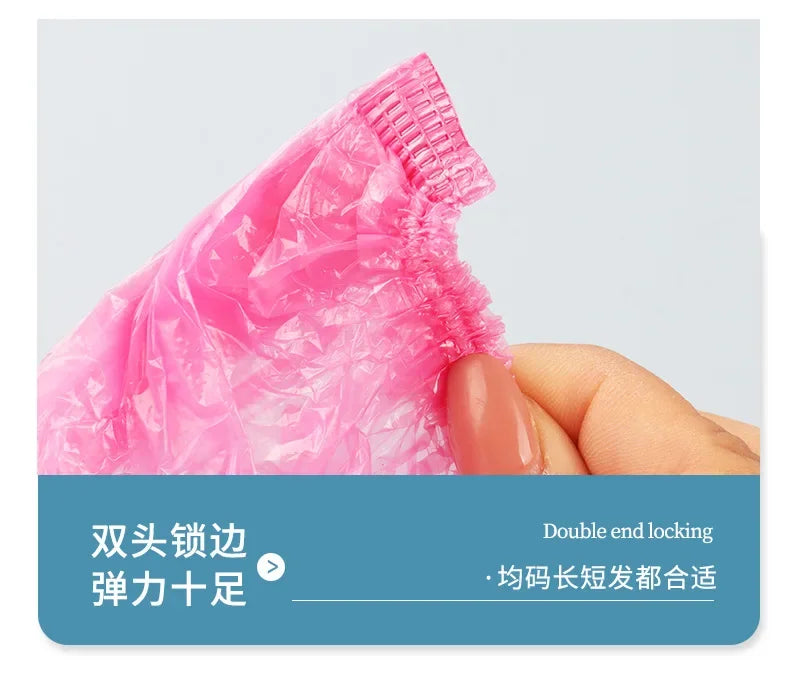 Disposable Shower Cap Covers Sauna Accessories Transparent and Waterproof Disposable Hair Caps Bathroom Products Home