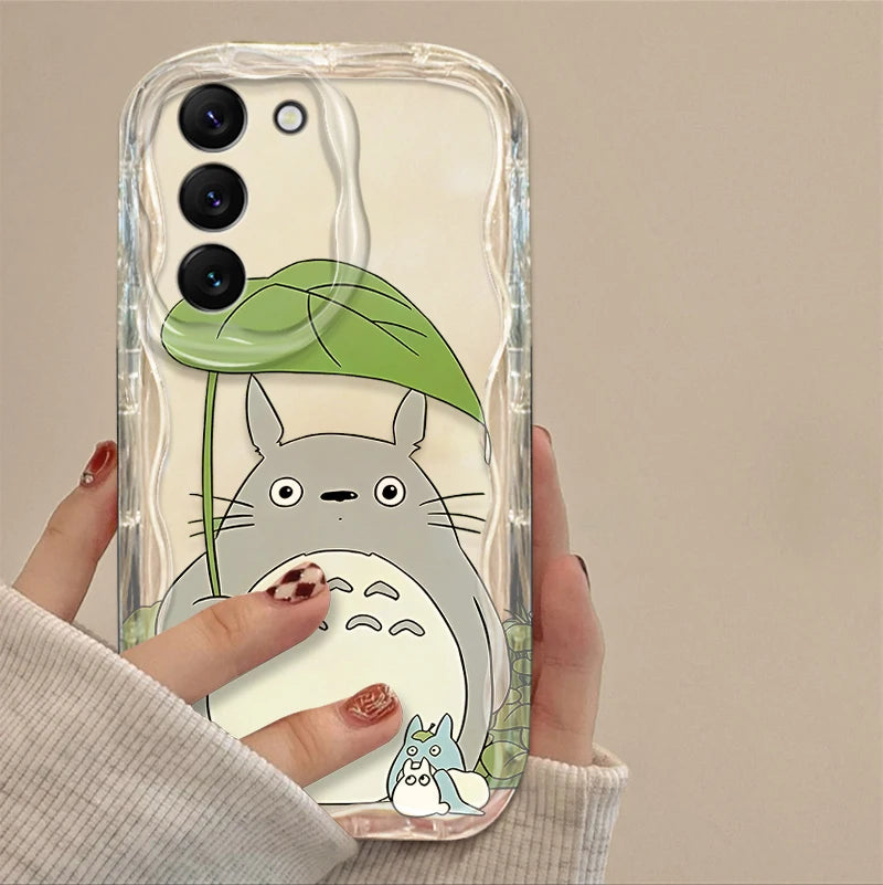 T-Totoros Wave Case for Samsung Galaxy A53 A50 A50S A36 A35 A34 A32 A30 A26 A25 A24 A20 A16 A15 A06 A05S A05 M55 M54 5G Cover