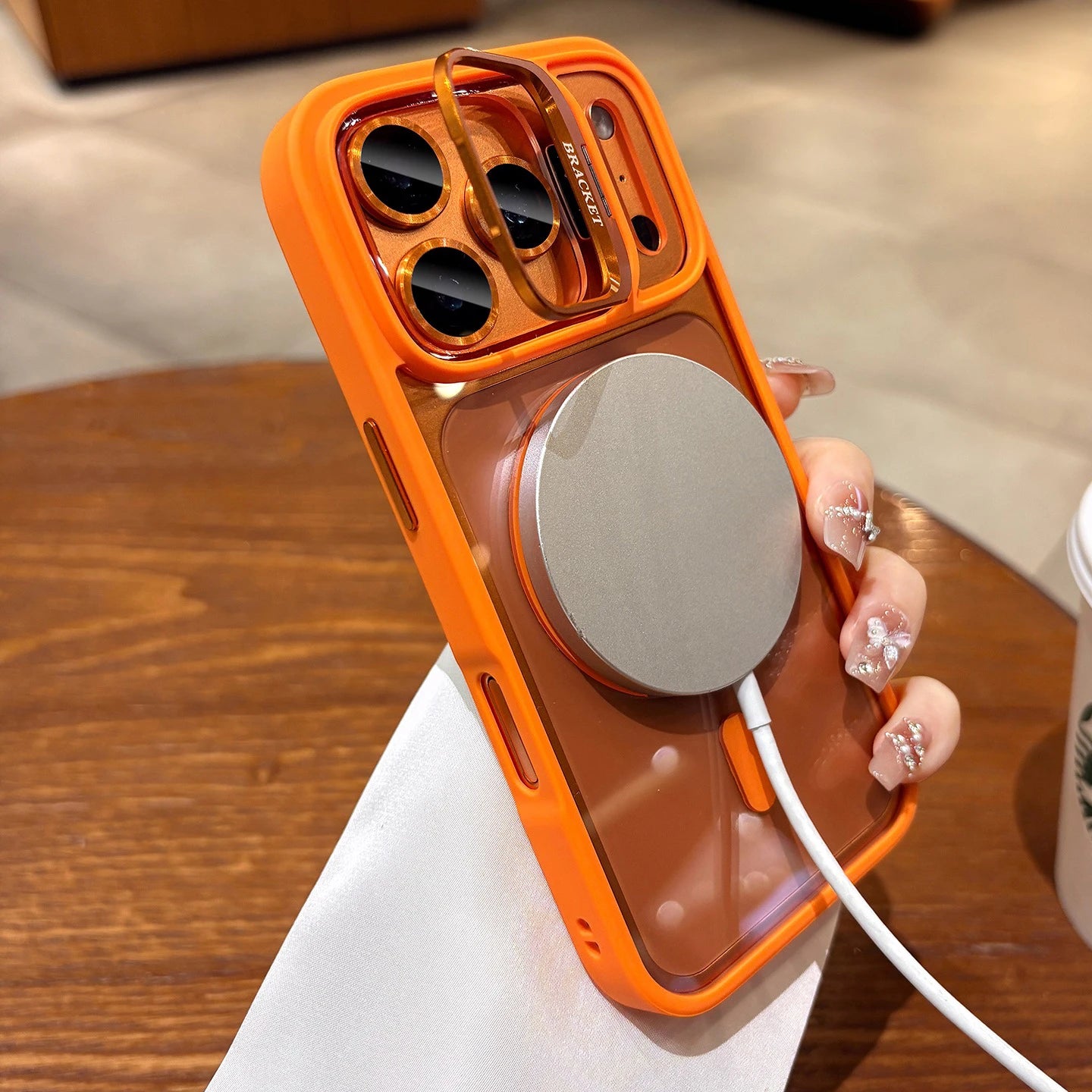 For iPhone Air 17 ProMax Wrist Strap Lanyard Camera Bracket Magsafe Case for iPhone 17 15 16 12 11 13 14 Pro Max Plus Cover