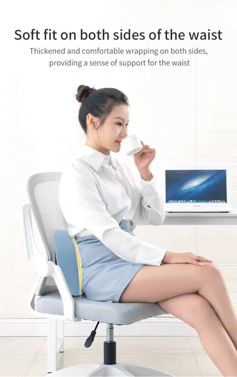 Memory Foam Cushion Pain Relief Support Pillow Car Seat Waist Cushion Relieve Back Pain Soft and Comfortable For Office Home Car