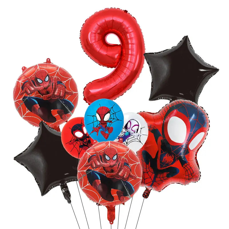 Spidey And His Amazing Friends Birthday Decoration Tableware Supplies Party Paper Cups Plates Tablecloth Banner Balloons For Kid