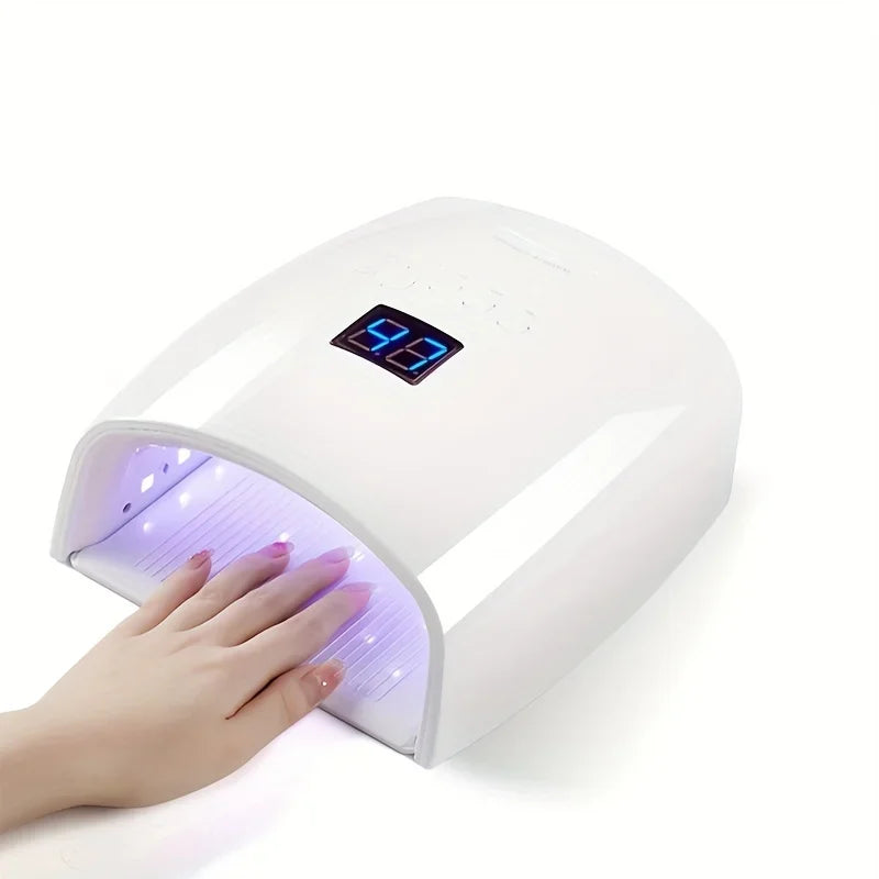 Rechargeable UV LED Nail Lamp 66W Lamp for Manicure with LCD Screen 4 Timer Settings Nail Art Manicure Tools for Home and Salon