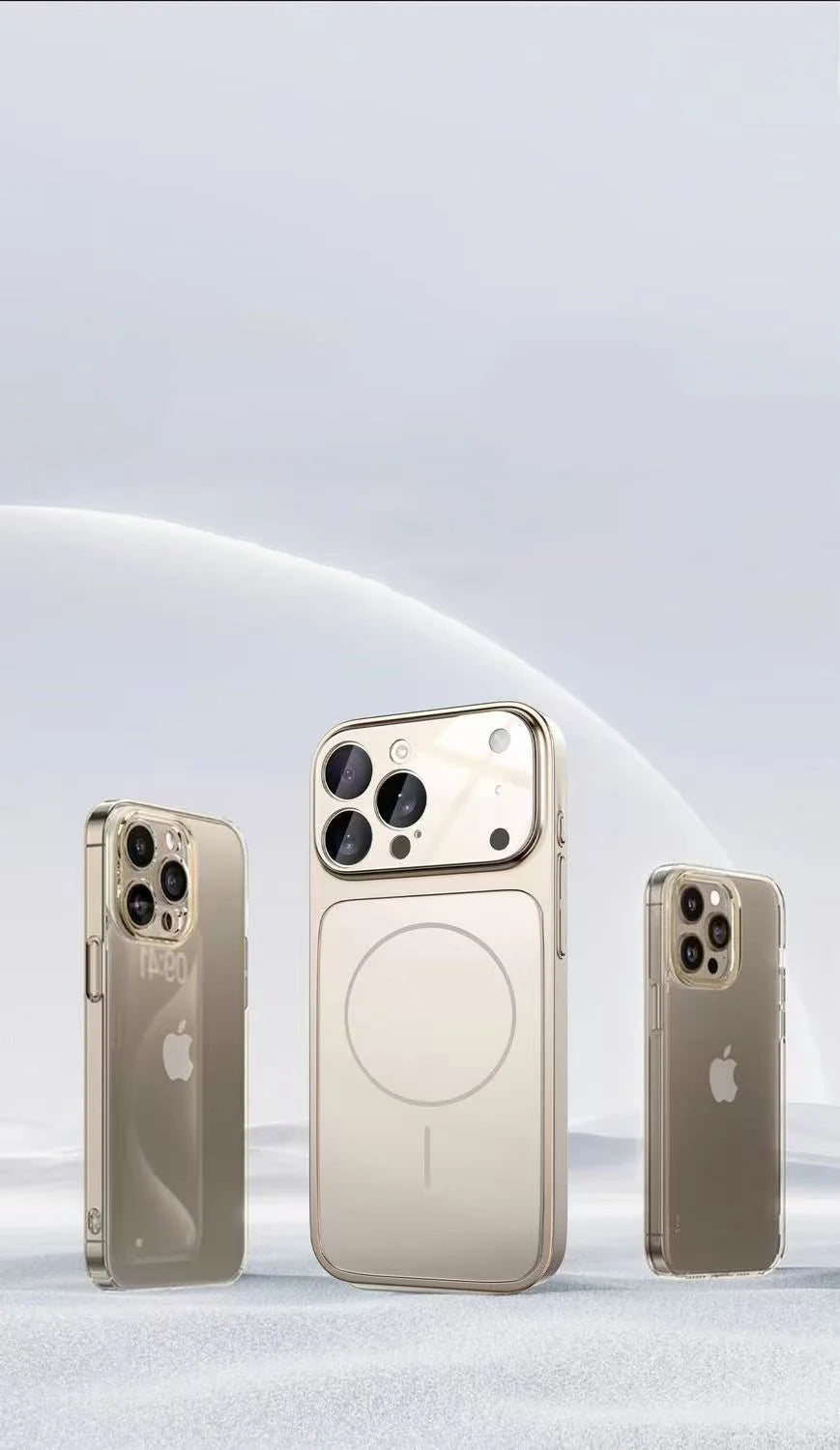 Original Glass Nano Matte For Magsafe Wireless Charging Armor Phone Case For iPhone 17 16 15 14 13 Pro Max 17 Air Magnetic Cover