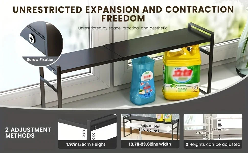 ZEXEF Retractable Accessories for Kitchen Cabinet Organizer Furniture With Shelf Space Bathroom Storage Rack Home Pantry Spice