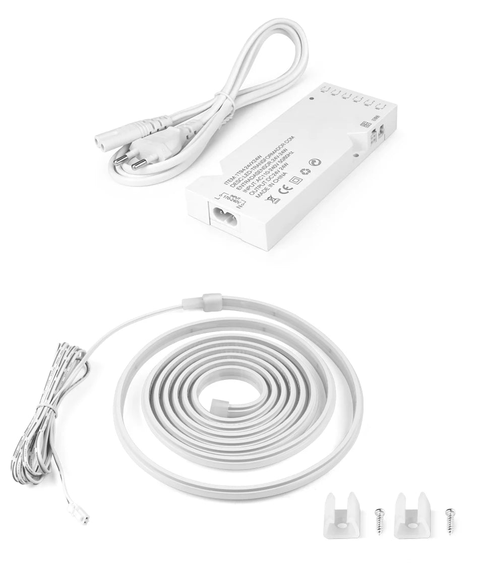 COB Neon Strip Under Cabinet Led Lights Penetrable Wood Dimmable Touch Sensor Wall Lamp,Kitchen Storage Cabinet Lighting Decor