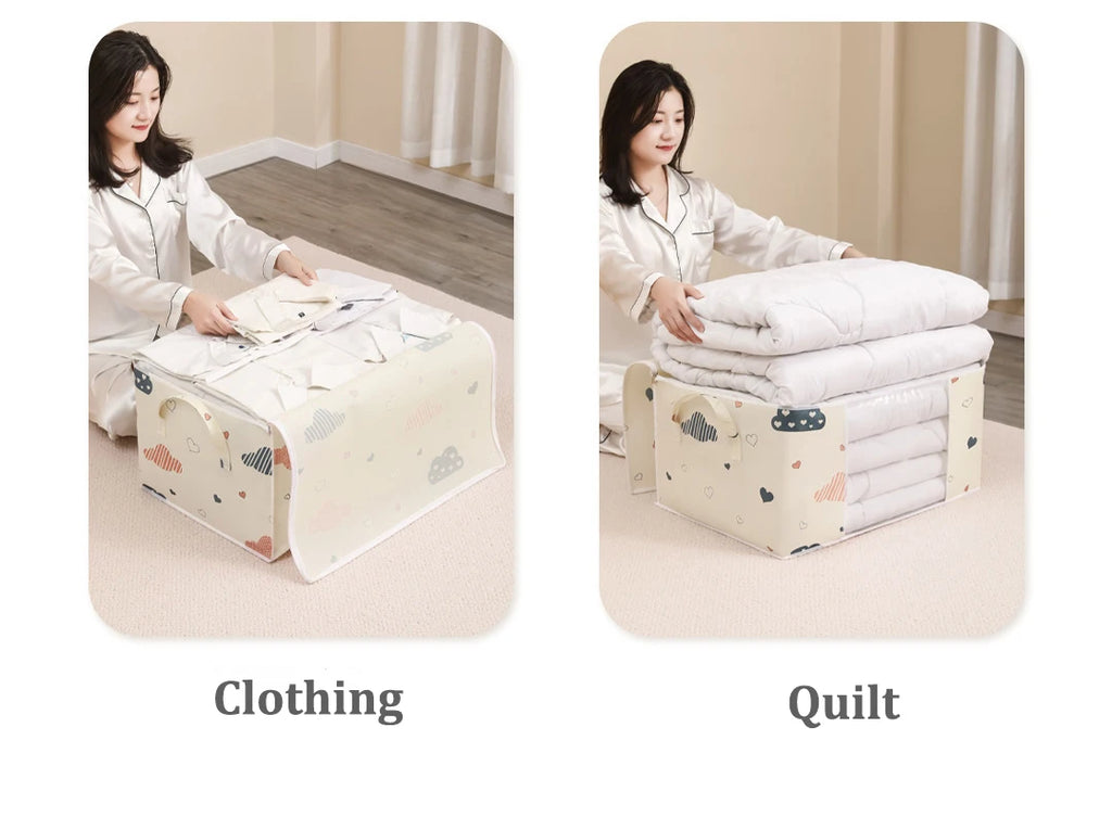 4/2/1PCS Big Capacity Quilt Clothes Duvet Blanket Storage Bag Organizer Sorting Bags Dustproof Closet Under-Bed Moisture Proof
