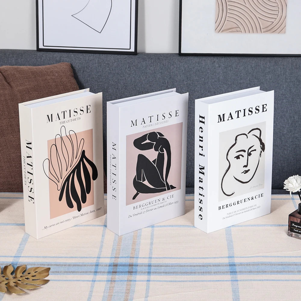 3Pcs Foldable Fashion Fake Books Living Room Decoration Designer Books Coffee Table Ornaments Club Hotel Room Villa Prop Books