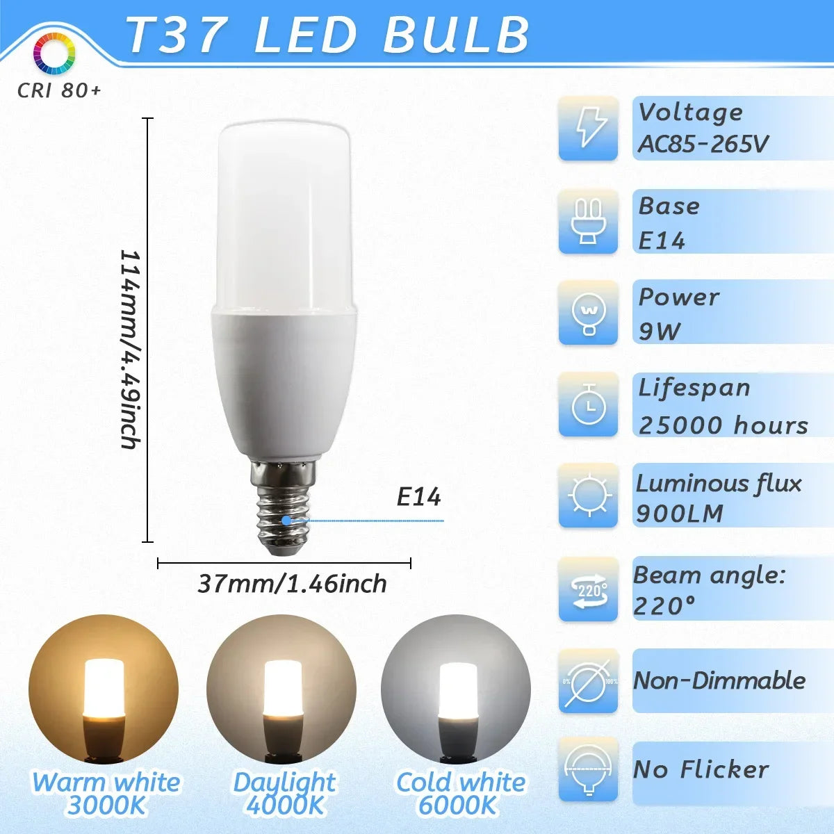 10PCS 3W 6W 9W LED Candle Bulb E14 LED Lamp Indoor Warm Cold White Light AC 220V 240V Led Light Bulb Home Decor Chandelier