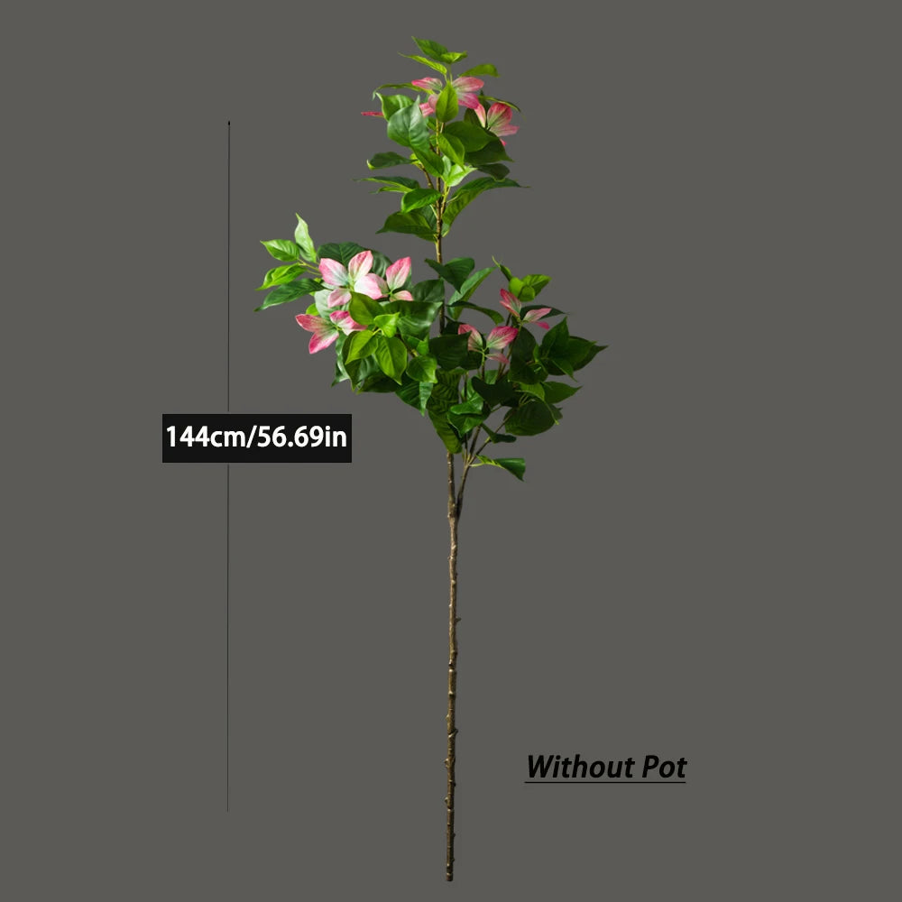 82-144cm Large Artificial Ficus Tree Fake Magnolia Plants Branch Tall Banyan Tree Faux Nandina Tree Rubber For Home Garden Decor