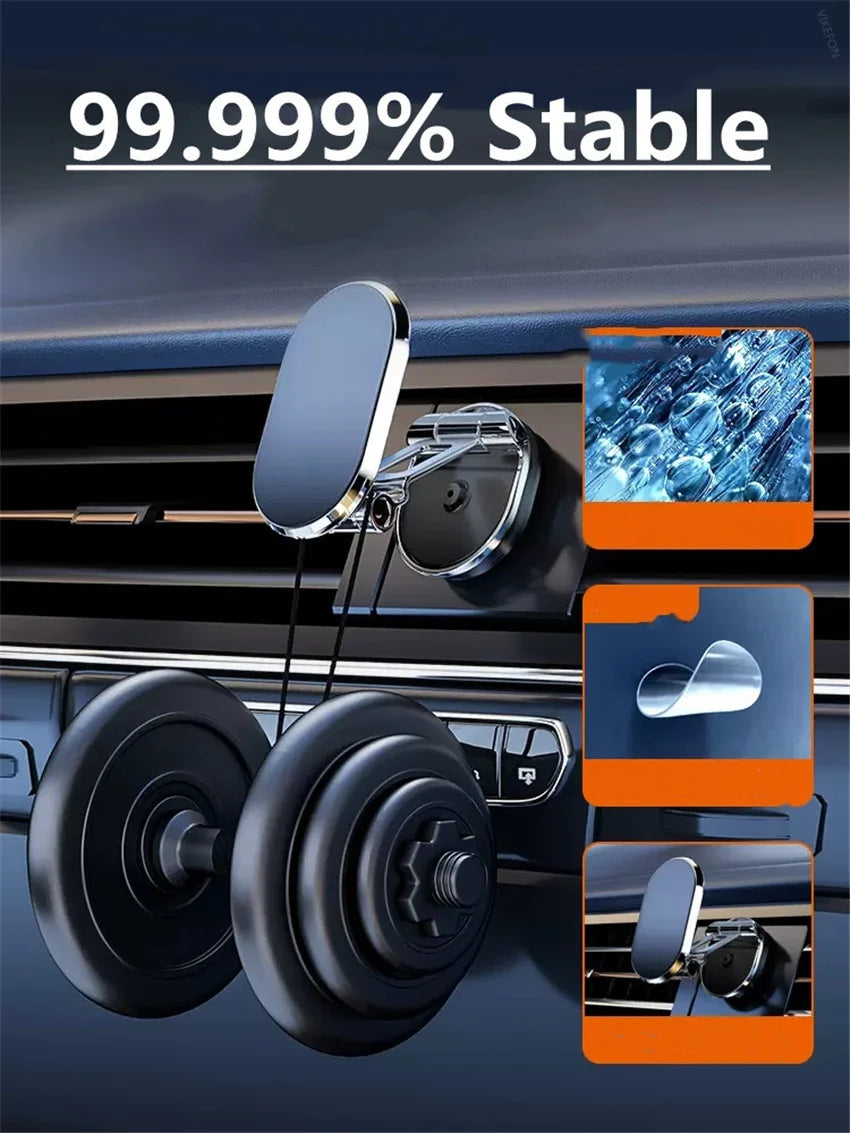 1080° Rotatable Magnetic Car Phone Holder Magnet Smartphone Support GPS Foldable Phone Bracket in Car For IPhone Samsung Xiaomi