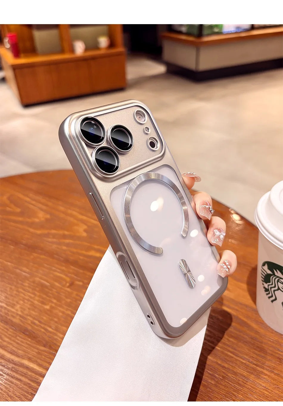 for iPhone17 Luxury Transparent Plating Magsafe Case for iPhone 17 Pro Max 17Pro Air Original Soft TPU Camera Protector Cover