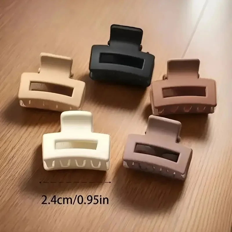 100Pcs Retro Vintage Mini Hair Clips Versatile Bangs Clips Small Plastic Claw Clamps Assorted Colors for Girl Hair Accessories