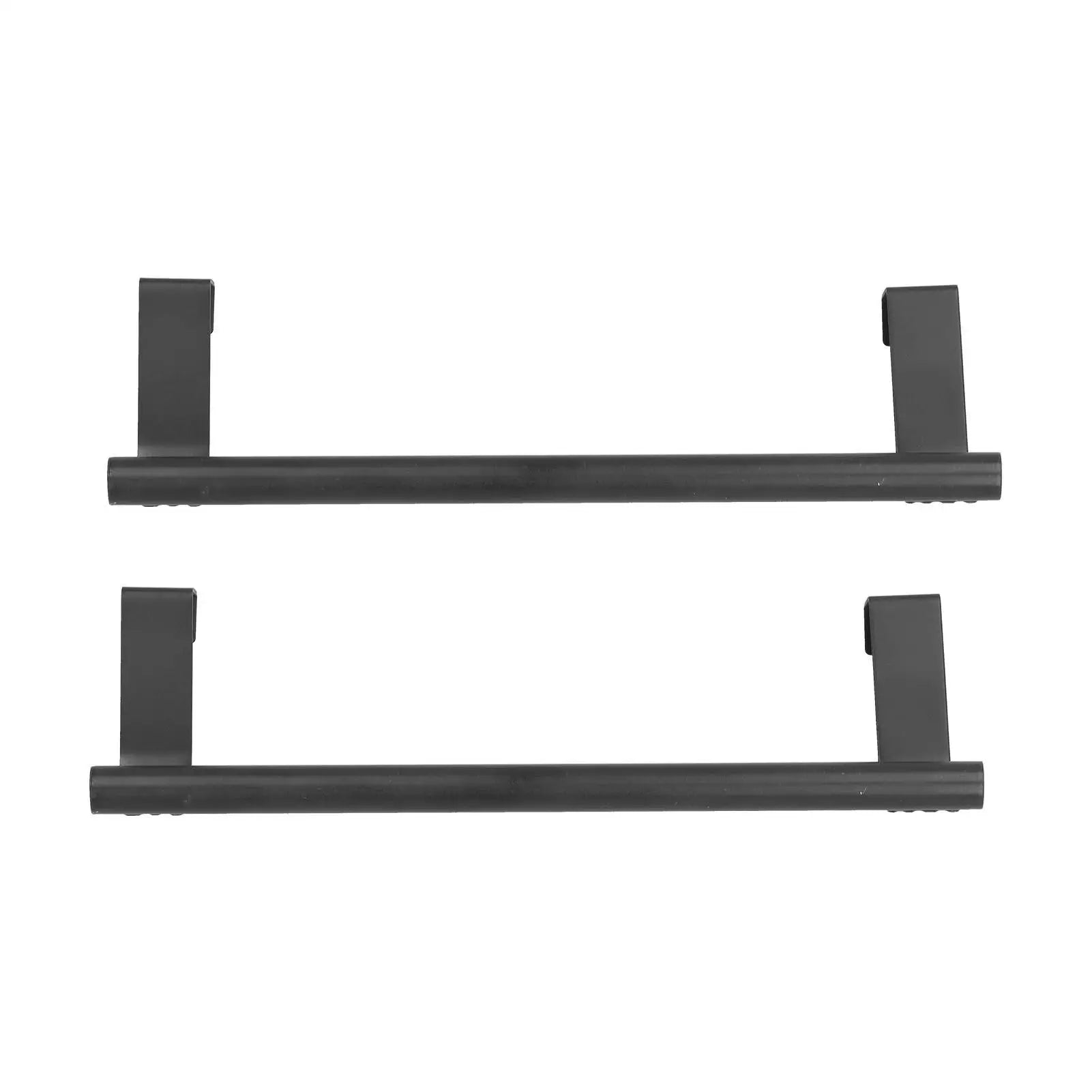 2Pcs Towel Rack Black Punch Free Cabinet Door Hanging Storage Organizer for Bathroom Kitchen for home Supplies 23cm 36cm