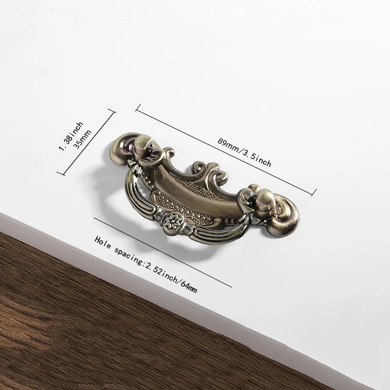 Red/Green Bronze AntiqueEuropean classical  old-fashioned furniture kitchen cabinet handle shoe cabinet drawer zinc alloy handle