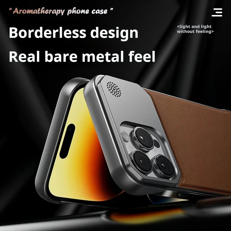 Luxury For Magsafe Magnetic Business Aromatherapy Case for iPhone 16 15 14 Plus 13 12 11 Pro Max  Frameless Armor Leather Cover