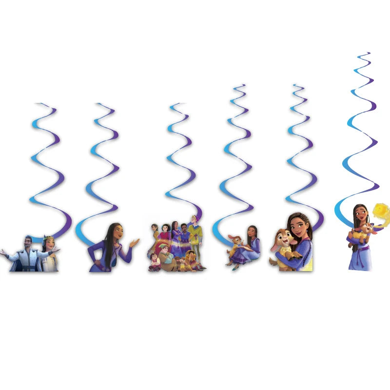 Cartoon Wish Birthday Party Decorations Asha Goat Balloons Disposable Tableware Plate Straw Napkin Princess Baby Shower Supplies