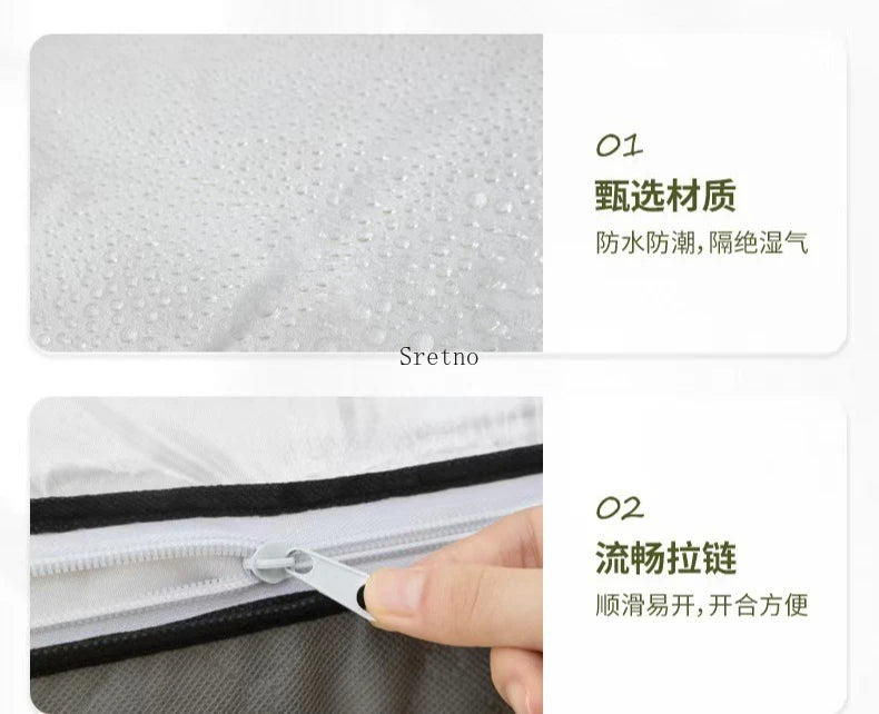 SRETNO Foldable Bed Sheet Storage Box Space Saving Multi-functional Quilt Cover Case Dustproof Underbed Storage Bags Household