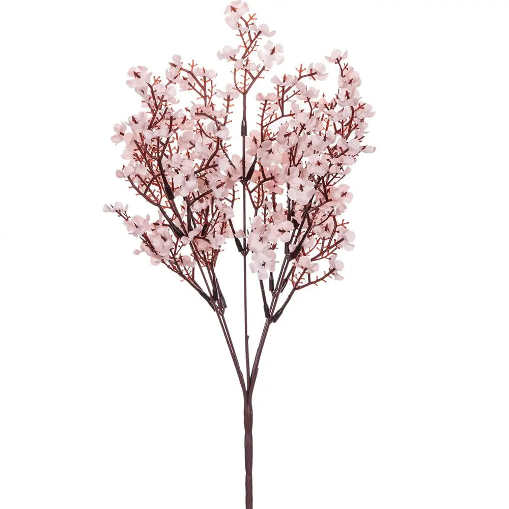 Artificial Flower Silk Gypsophila Peach Home Room Table Outdoor Garden Wedding Bridal Bouquet Festival Party DIY Gift Decoration