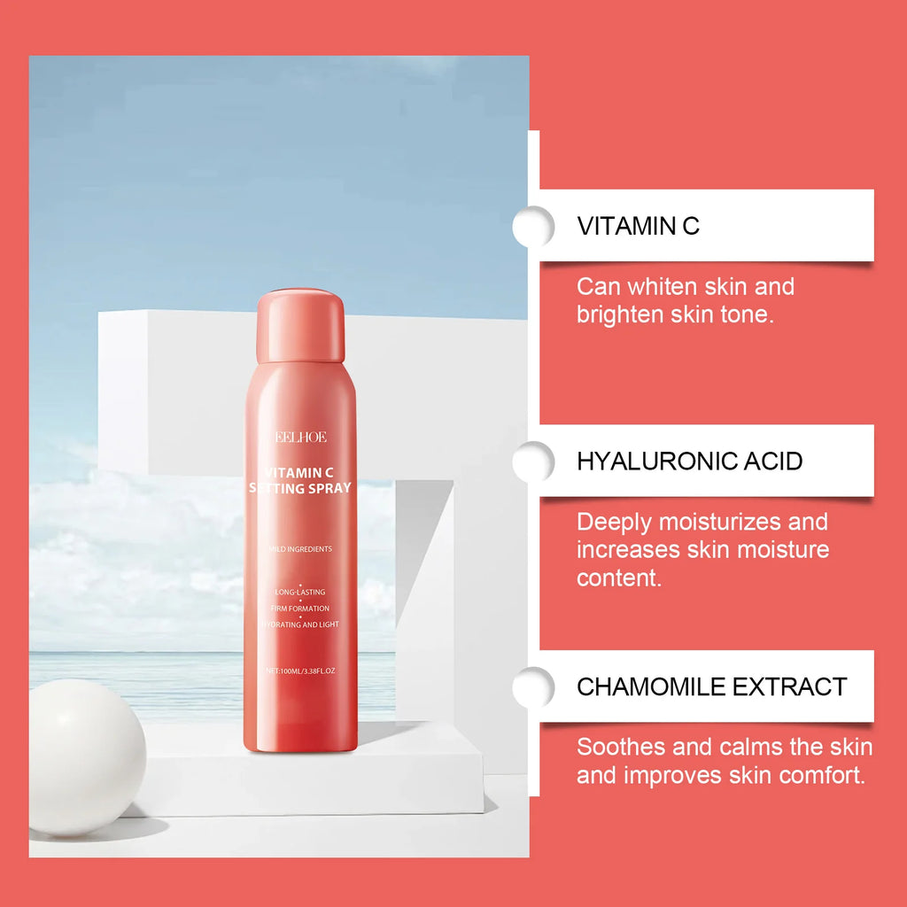 Hydrating Makeup Setting Spray Watery Lightweight Non-Greasy Oil Control Long-Lasting Breathable Vitamin C Makeup Fixing Mist