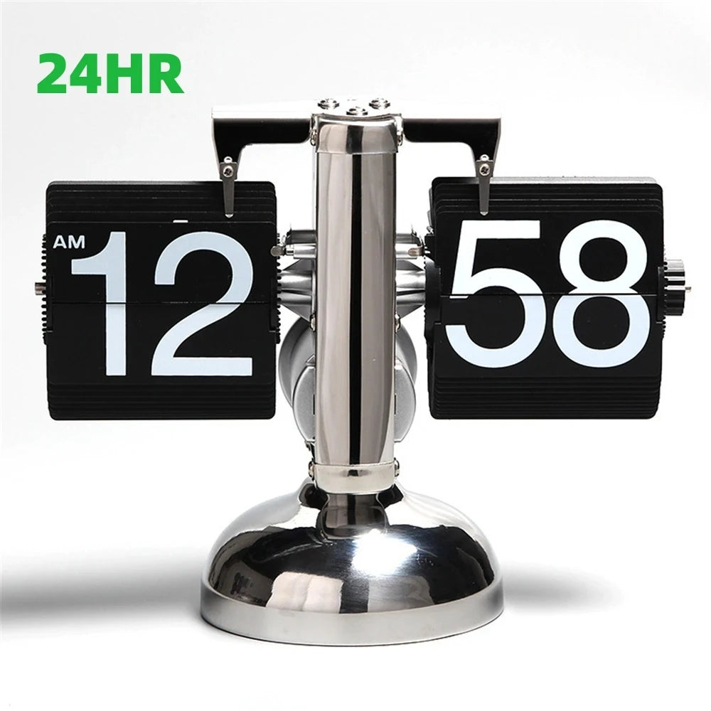 A Flipping Clock with Page Turning Automatically for Modern Home Decoration Full of Sense of Technology Retro Table Clock