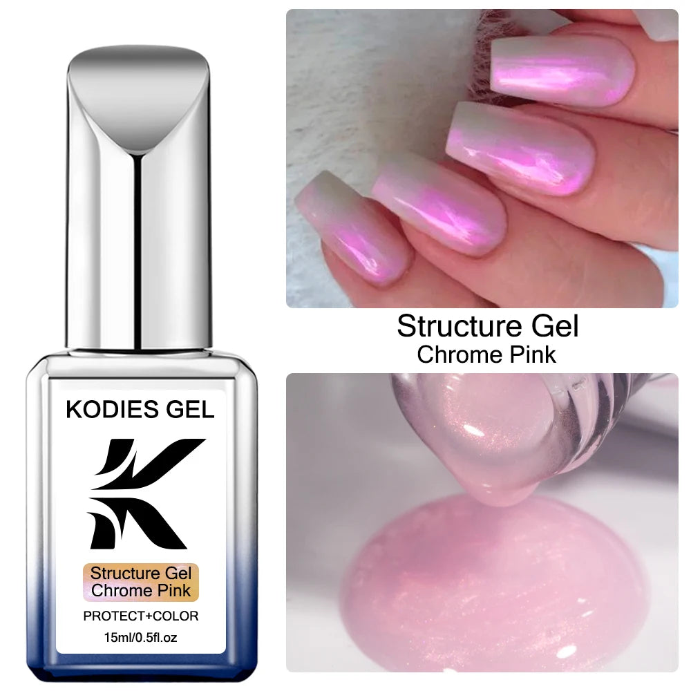 KODIES GEL Milky White Gel Polish Structure Rubber Base Gel Nail Polish 2 IN 1 Milk Opal Semi Permanent Primer Gellak Manicure