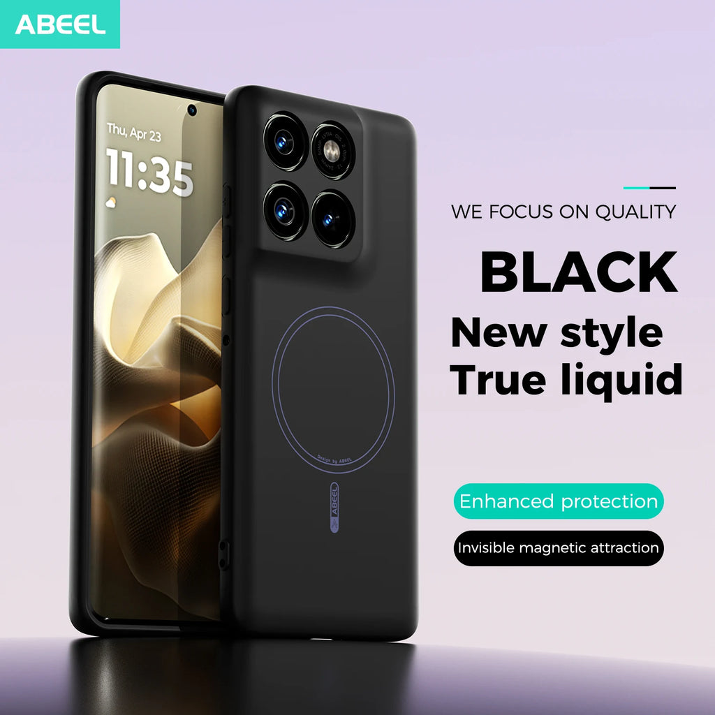 For Motorola Moto Edge 60 Pro Case Hand Feel Liquid Silicone Magsafe Soft Mobile Phone Cover